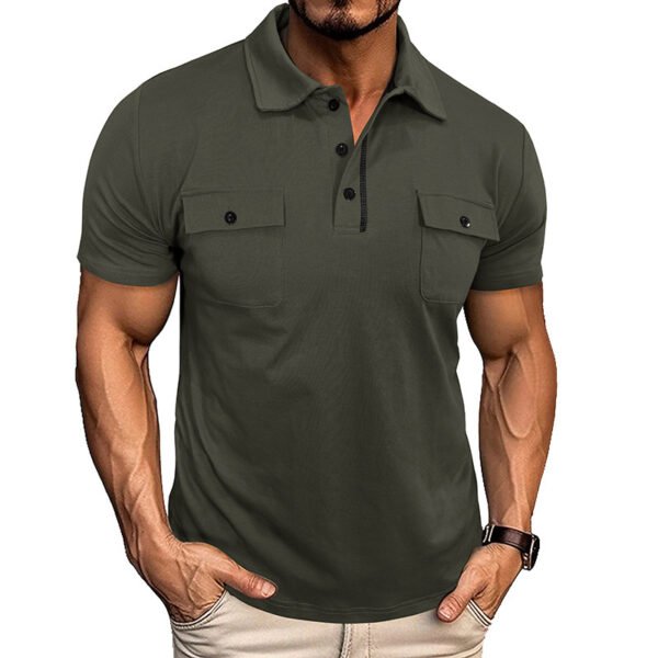 Summer Lapel Short Polo Shirt Men - Image 8
