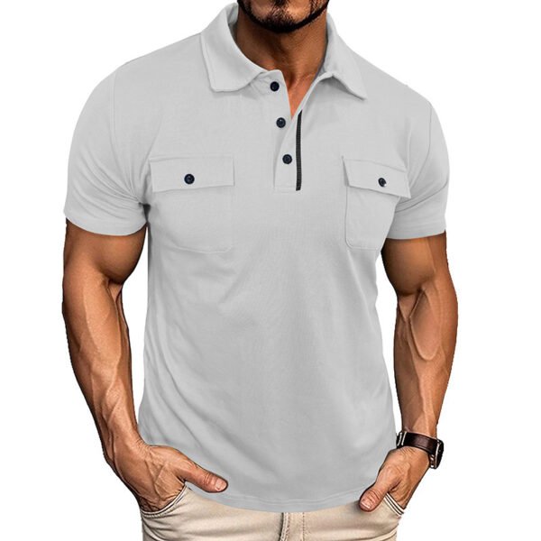 Summer Lapel Short Polo Shirt Men - Image 10