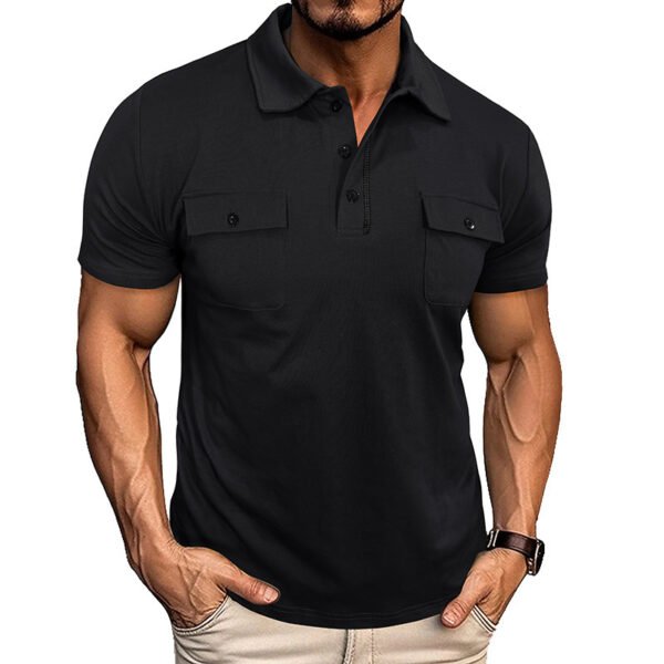 Summer Lapel Short Polo Shirt Men - Image 9