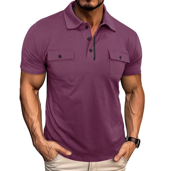 Summer Lapel Short Polo Shirt Men - Image 6