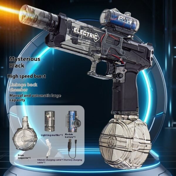 Fire Rate Electric Water Pistol Cool Light Full Automatic Water Spray Gun Summer - Image 8