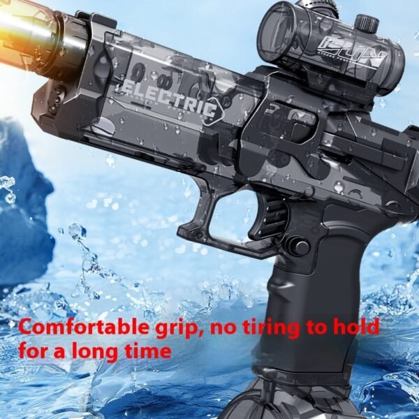 Fire Rate Electric Water Pistol Cool Light Full Automatic Water Spray Gun Summer - Image 4