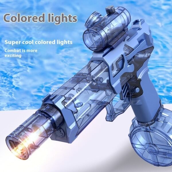 Fire Rate Electric Water Pistol Cool Light Full Automatic Water Spray Gun Summer - Image 7