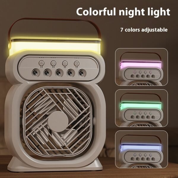 3 In 1 Portable Air Conditioner Evaporative Air Cooler LED Lights - Image 3