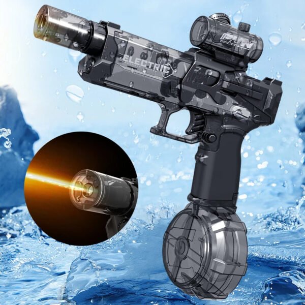 Fire Rate Electric Water Pistol Cool Light Full Automatic Water Spray Gun Summer